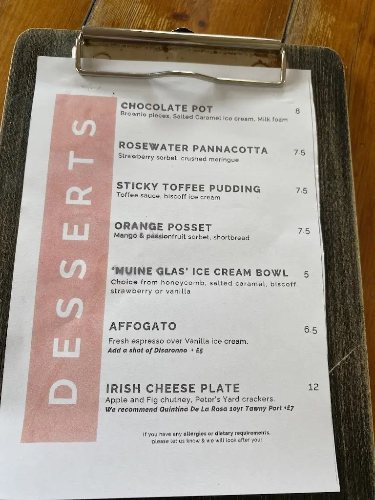 Menu_Harry's Shack_Causeway Coast and Glens_image_1