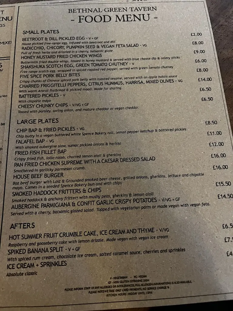 Menu_Bethnal Green Tavern_Bethnal Green_image_4