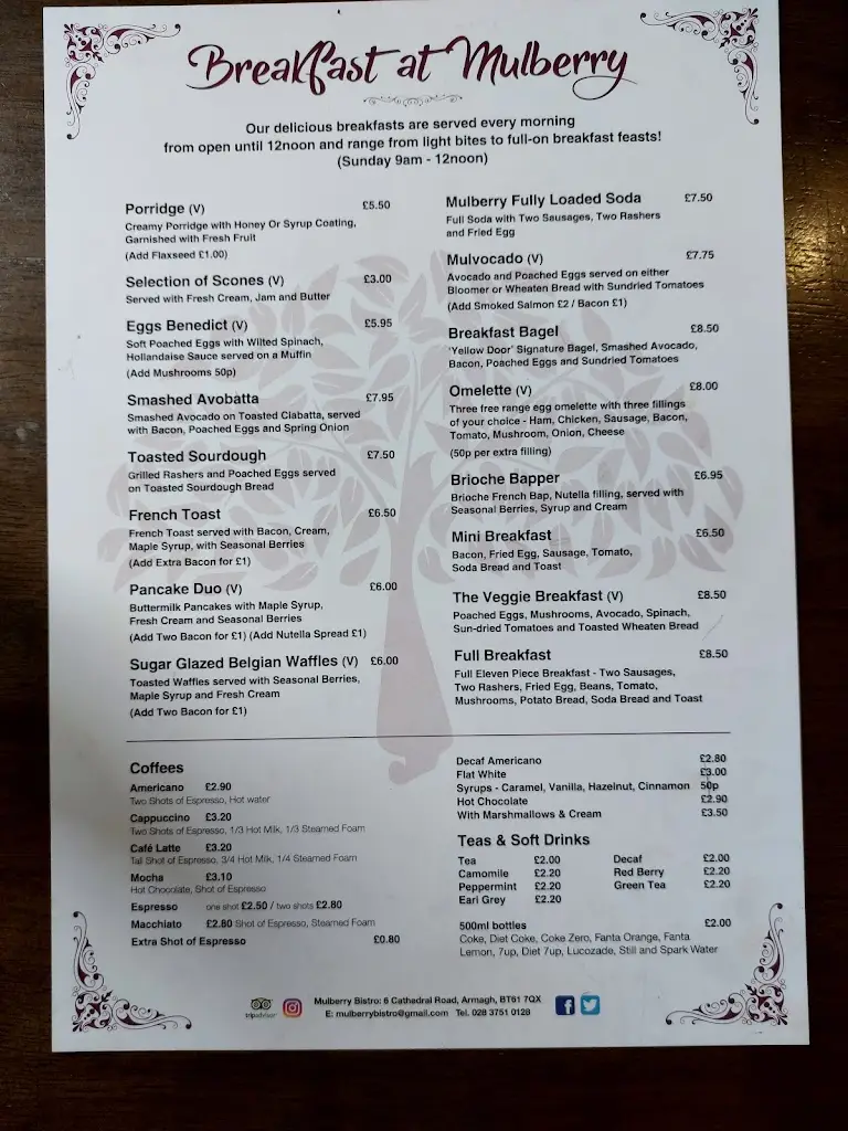 Menu_Mulberry Bistro_Armagh_image_1