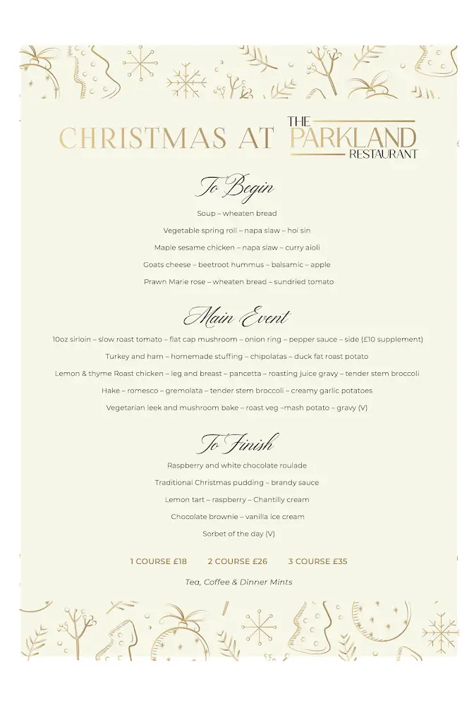 Menu_The Parkland Armagh_Armagh_image_2