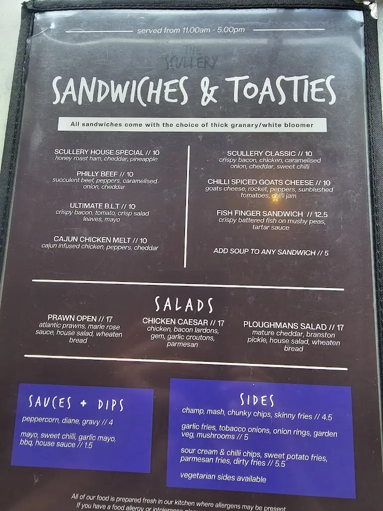 Menu_The Scullery_Armagh_image_1