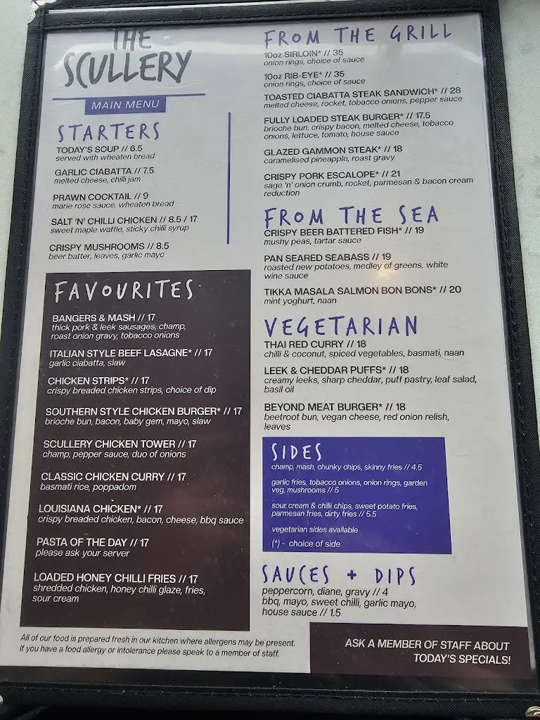 Menu_The Scullery_Armagh_image_2