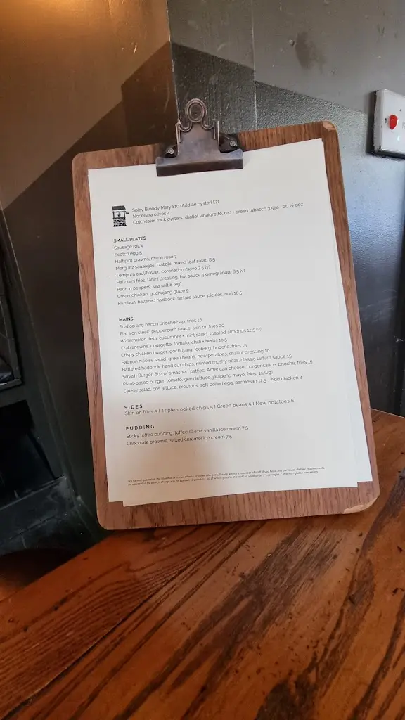 Menü_Well & Bucket_Bethnal Green_Bild_3