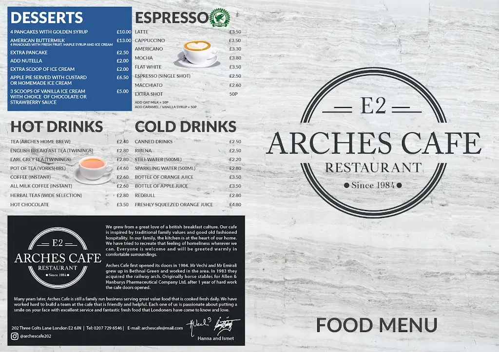 Menu_Arches Cafe_Bethnal Green_image_4