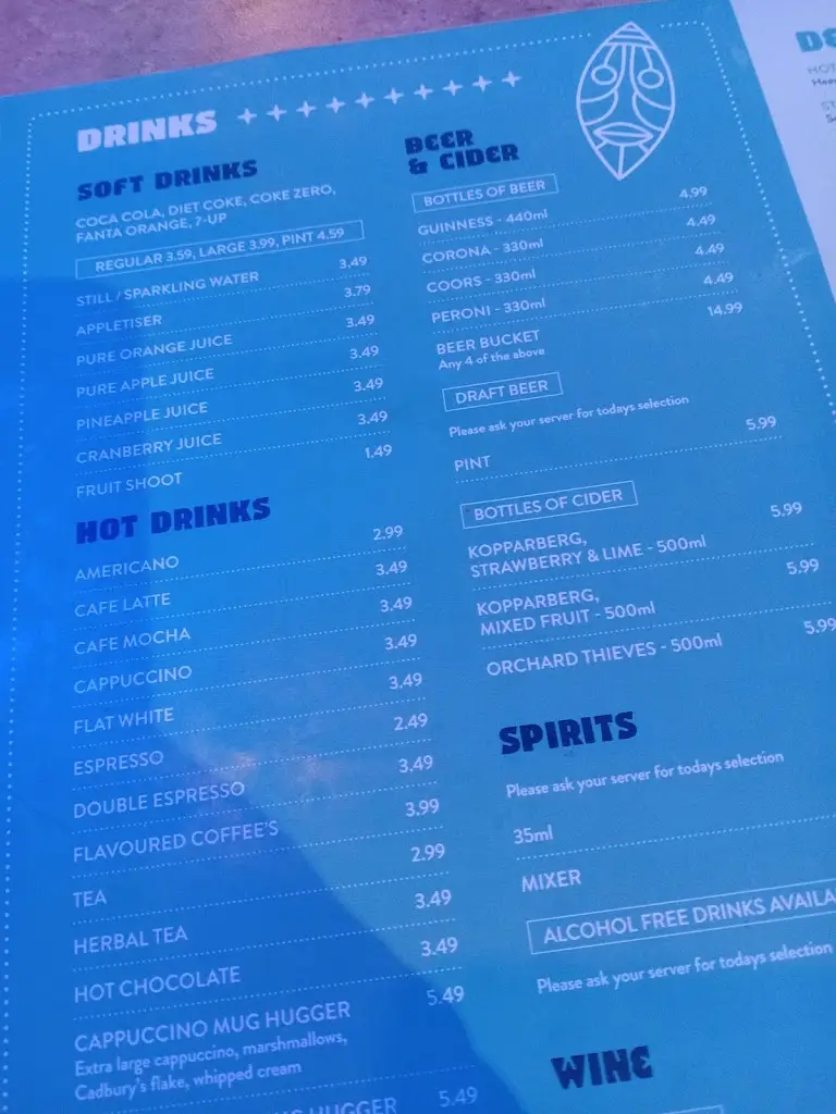 Menu_Bubba Drews_Armagh City Banbridge and Craigavon_image_1