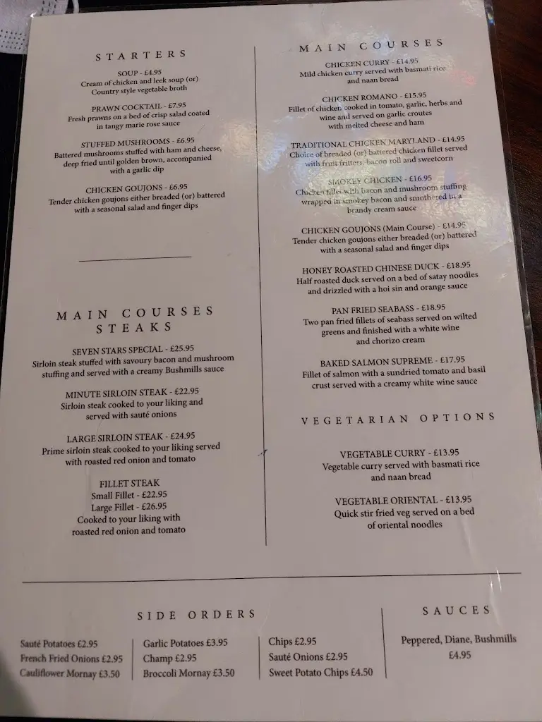 Menu_The Seven Stars_Armagh City Banbridge and Craigavon_image_1