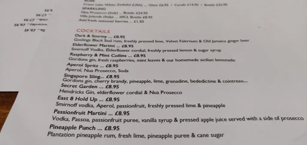 Menu_The Vault_Armagh City Banbridge and Craigavon_immagine_1