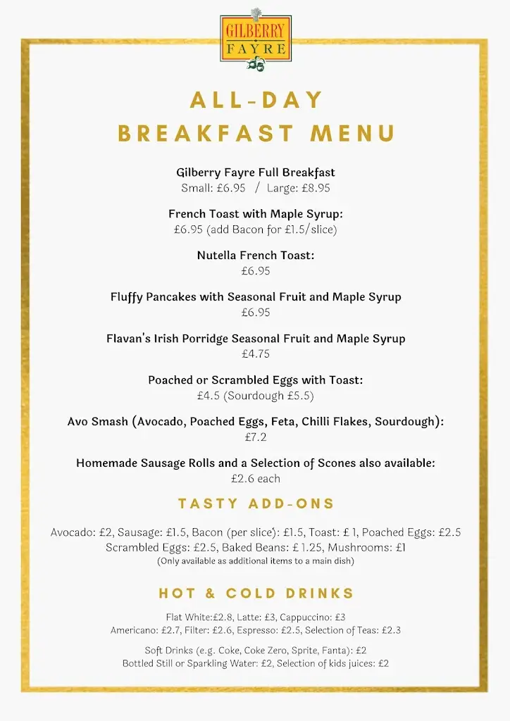 Menu_Gilberry Fayre Restaurant and Wedding Catering_Armagh City Banbridge and Craigavon_image_1