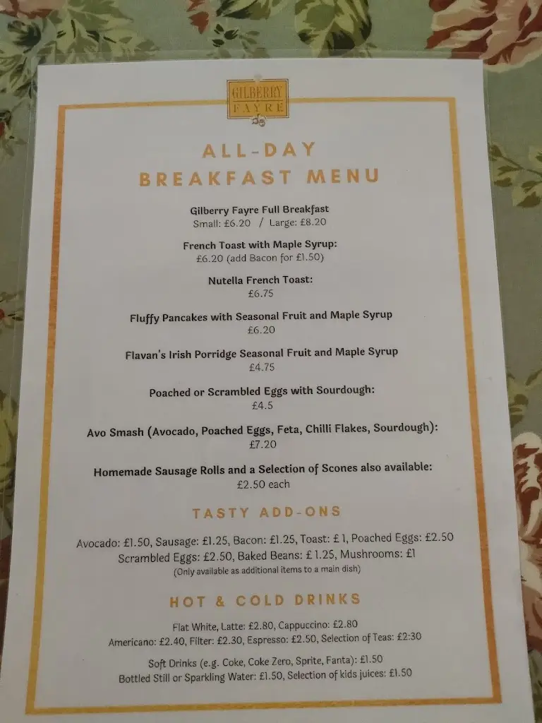 Menu_Gilberry Fayre Restaurant and Wedding Catering_Armagh City Banbridge and Craigavon_image_2