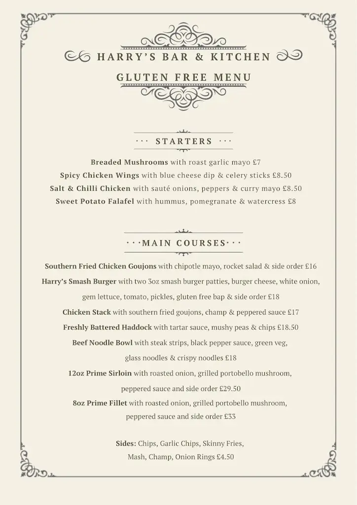 Menu_Harry’s Bar & Kitchen_Armagh City Banbridge and Craigavon_image_2