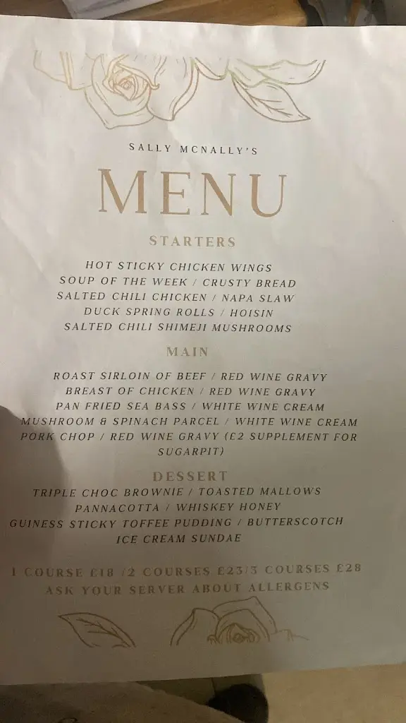 Menu_Sally McNallys_Armagh City Banbridge and Craigavon_image_1