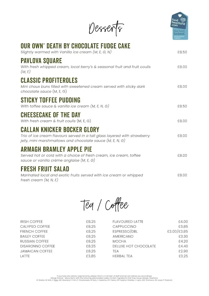 Menu_The Callan Bar_Armagh City Banbridge and Craigavon_image_4