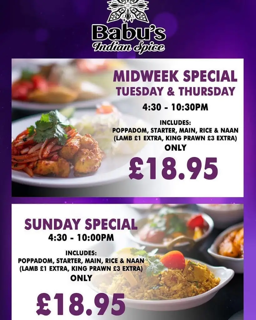 Menu_Babu's Indian Spice_Armagh City Banbridge and Craigavon_immagine_1