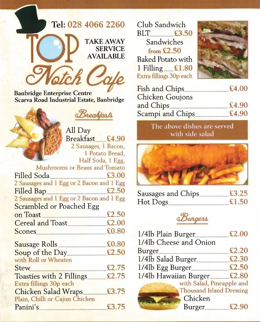 Menu_Top Notch Cafe_Banbridge_image_4
