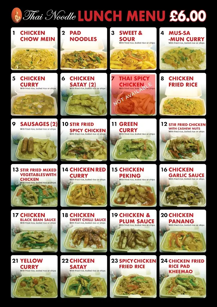 Menu_Thai Noodle_Banbridge_image_1