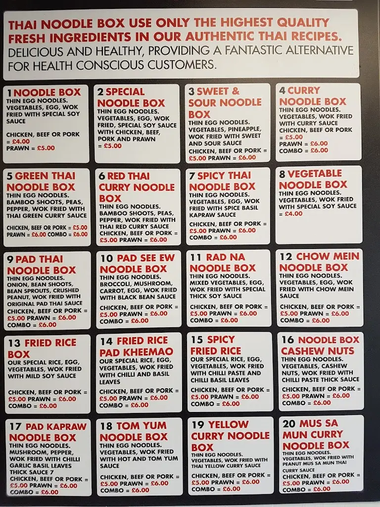 Menu_Thai Noodle_Banbridge_image_4