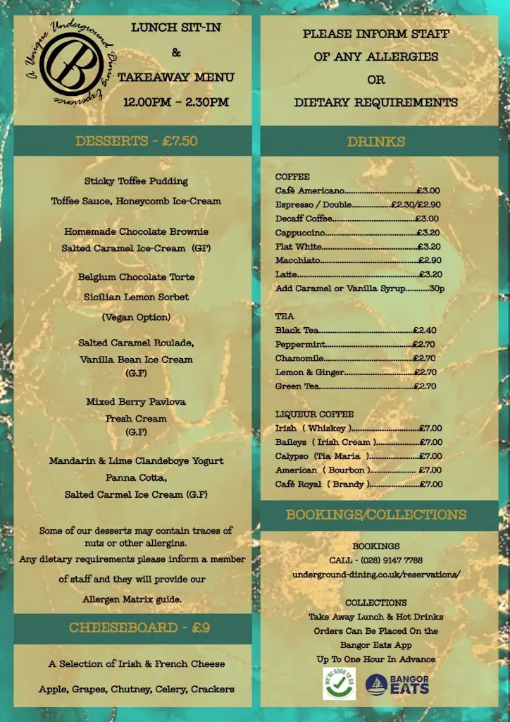 Menu_Underground Dining_Bangor_image_2