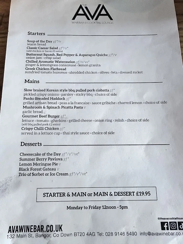 Menu_The Ava Winebar_Bangor_image_1