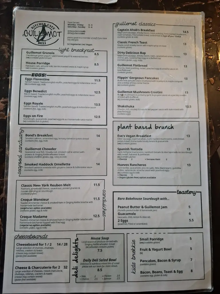 Menu_The Guillemot Café_Bangor_image_1