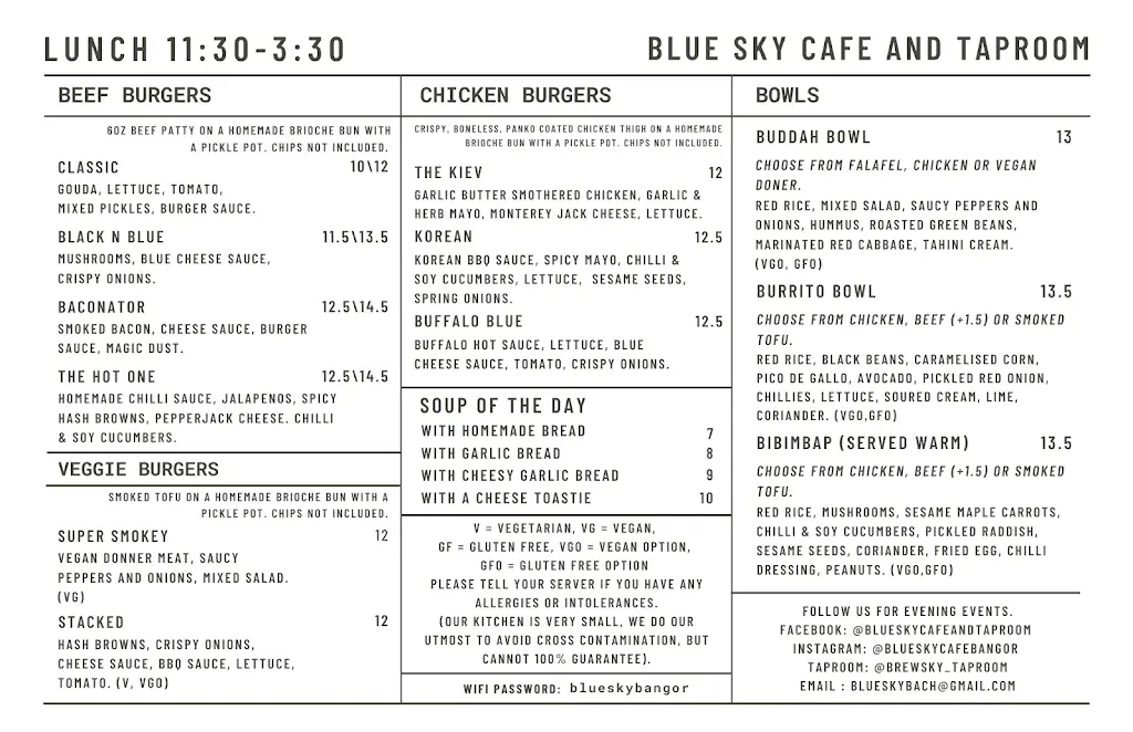 Menu_Blue Sky Cafe & Taproom_Bangor_image_2