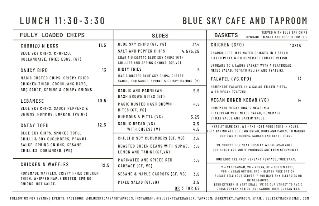 Menu_Blue Sky Cafe & Taproom_Bangor_image_3