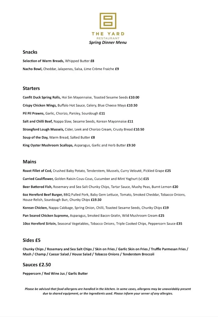 Menu_The Yard Restaurant at Hillyard House Hotel_Castlewellan_immagine_3