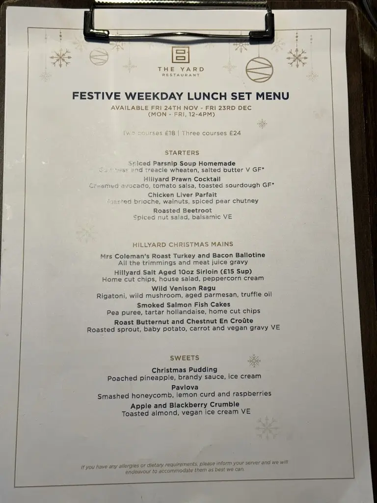 Menu_The Yard Restaurant at Hillyard House Hotel_Castlewellan_immagine_4