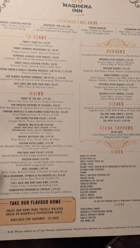 Menu_The Maghera Inn_Castlewellan_image_3