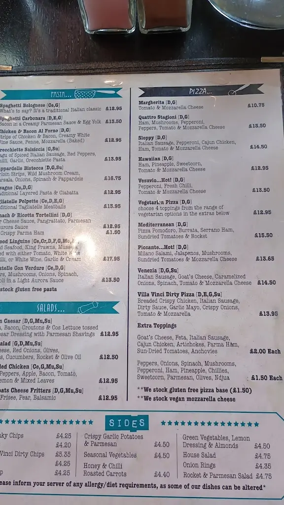 Menu_Villa Vinci_Castlewellan_image_2