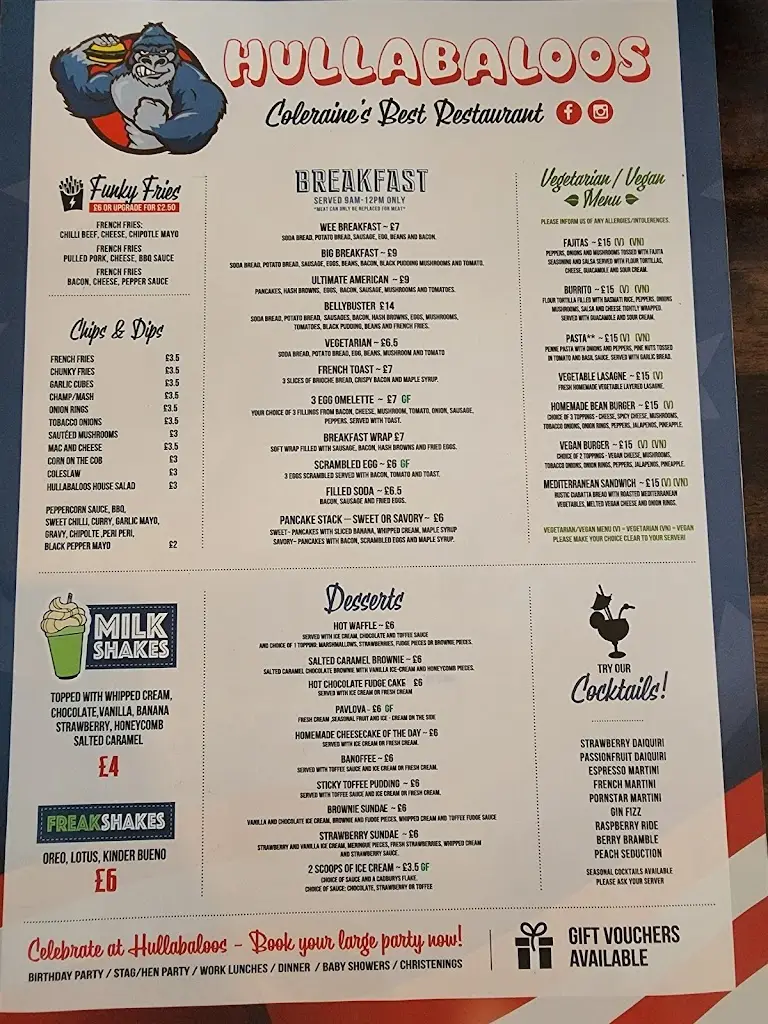 Menu_Hullabaloos Restaurant_Coleraine_image_1