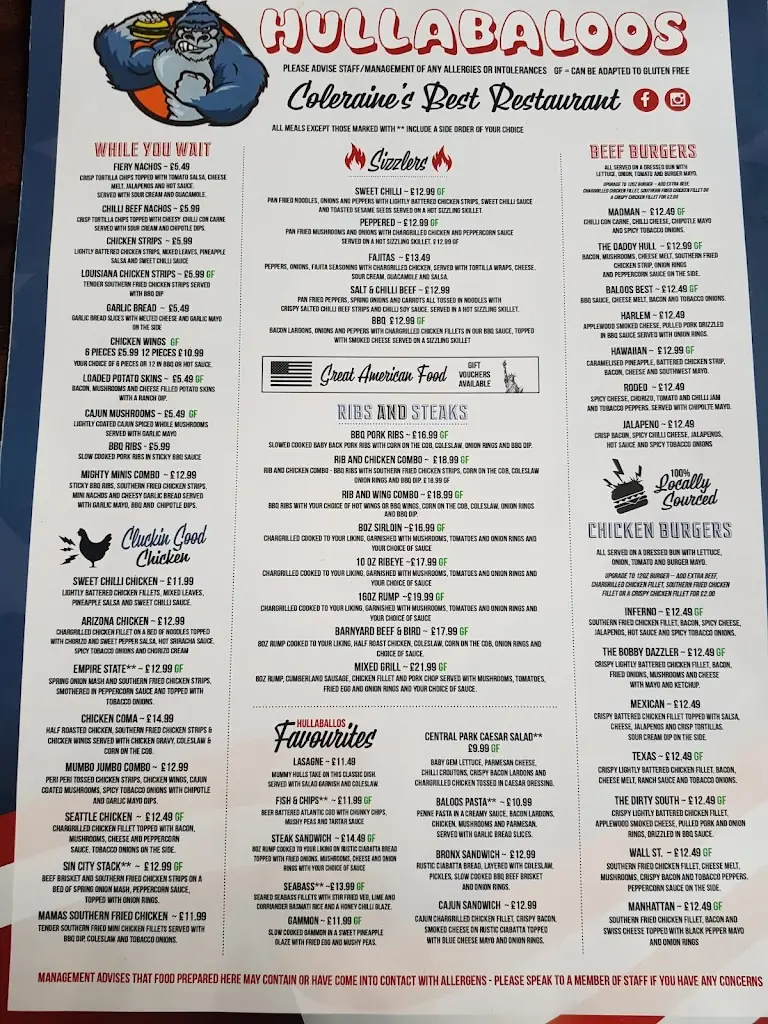 Menu_Hullabaloos Restaurant_Coleraine_image_3