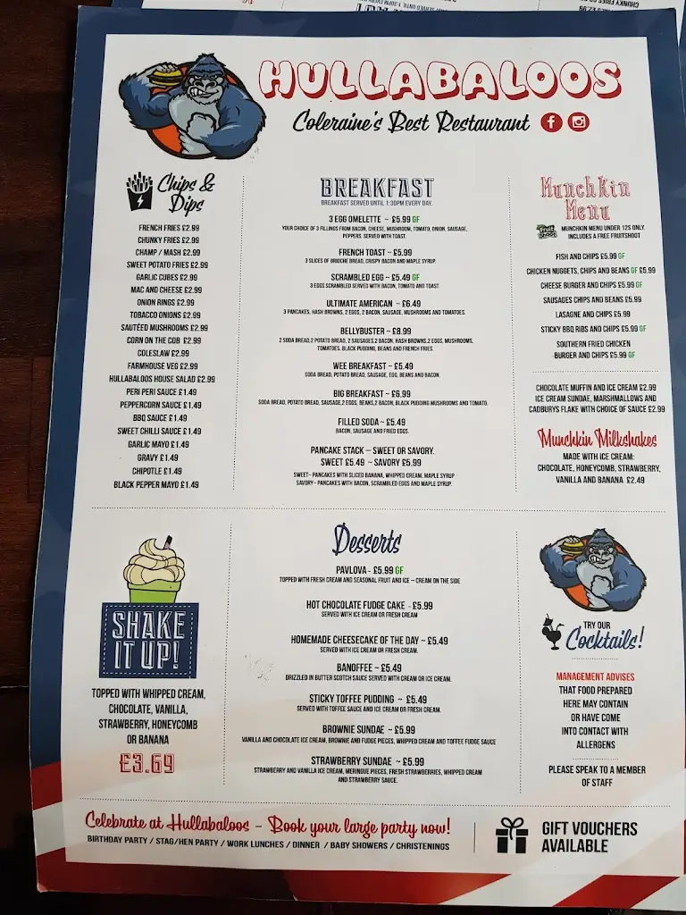 Menu_Hullabaloos Restaurant_Coleraine_image_4