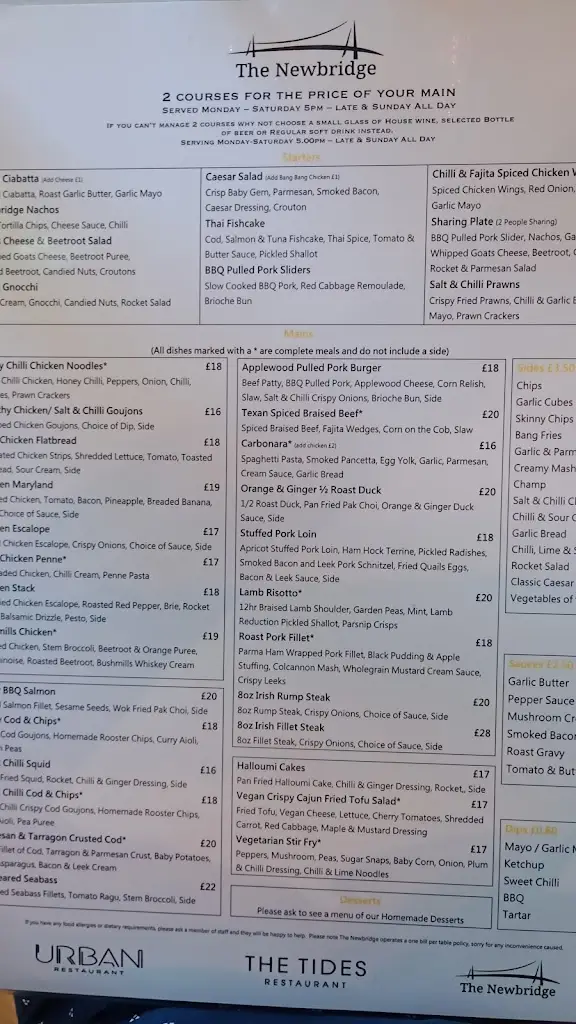 Menu_The Newbridge Restaurant_Coleraine_image_3