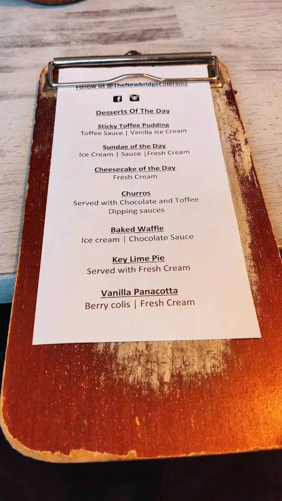 Menu_The Newbridge Restaurant_Coleraine_image_4