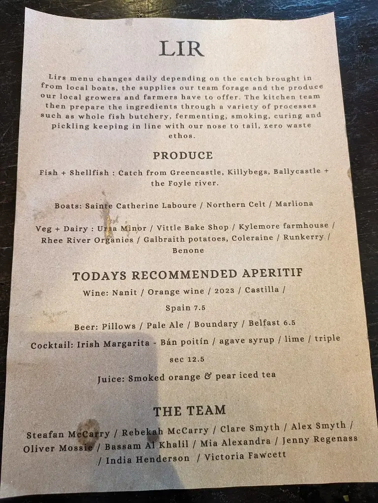 Menu_LIR_Coleraine_image_1