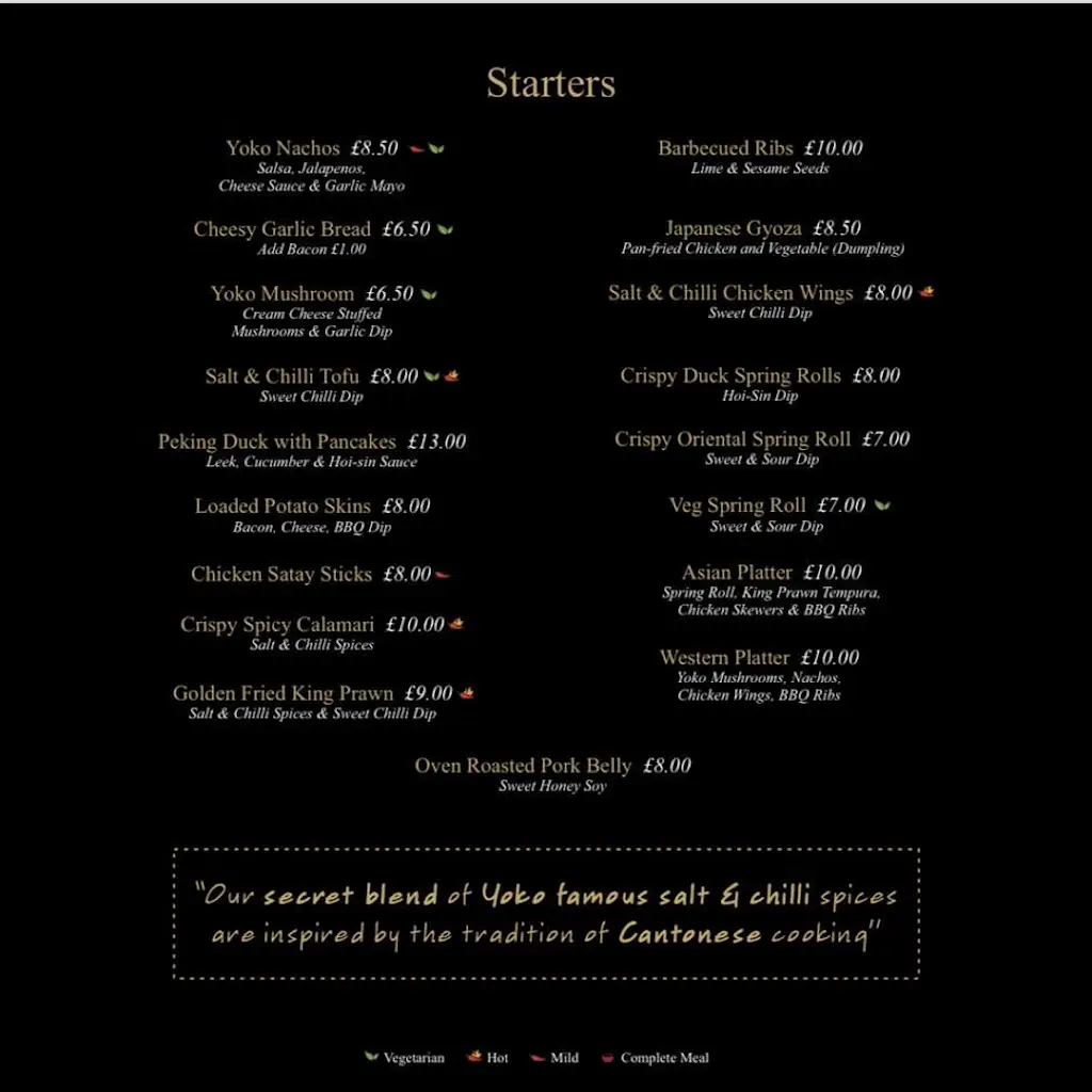 Menu_Yoko at the Jet Centre_Coleraine_image_2