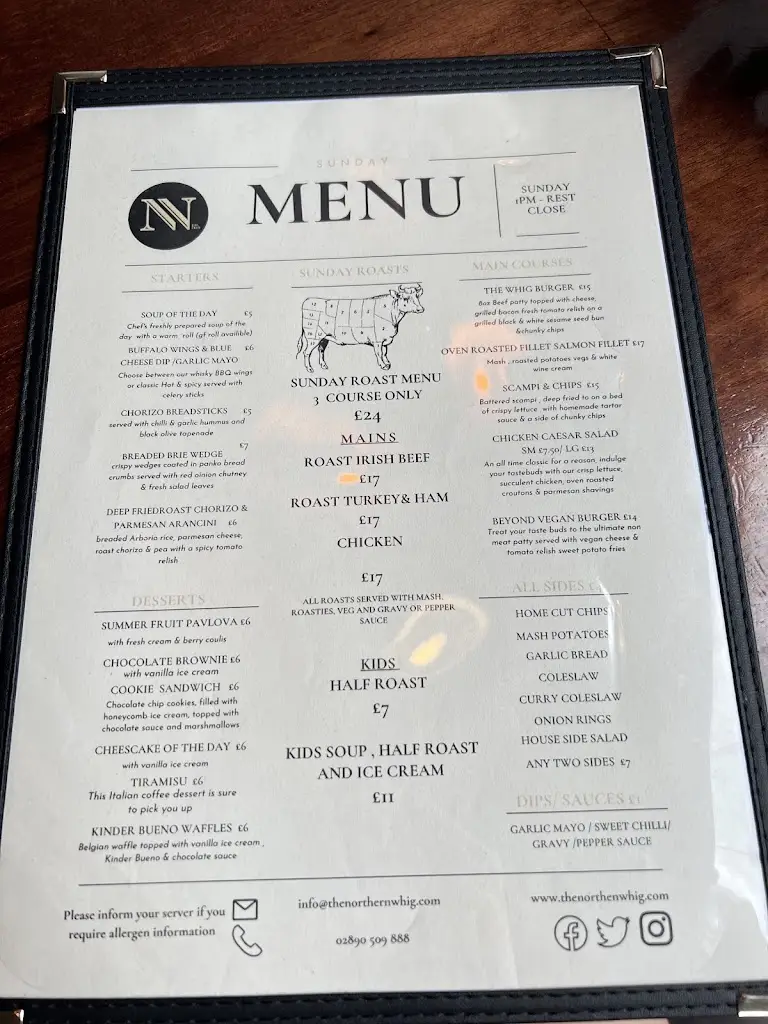 Menu_The Northern Whig_City of Belfast_image_3