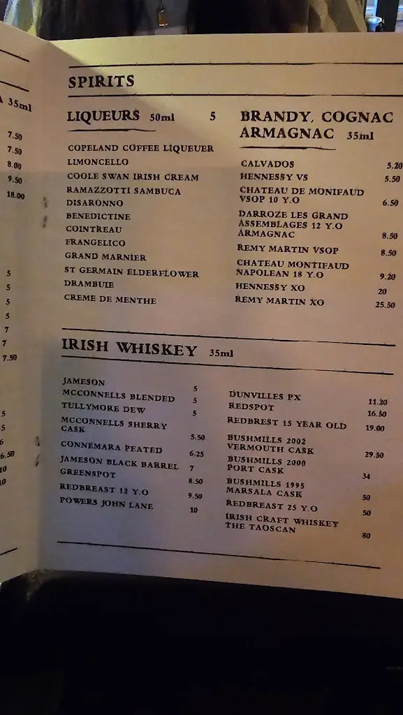 Menu_The Muddlers Club Restaurant_City of Belfast_image_1