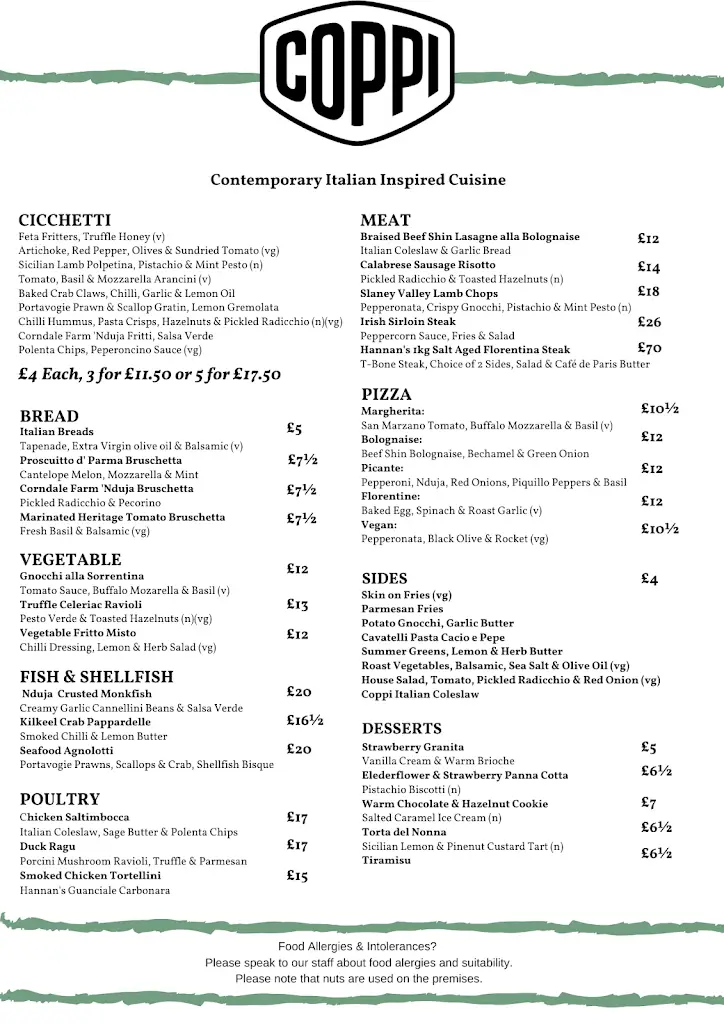 Menu_Coppi Restaurant_City of Belfast_image_2