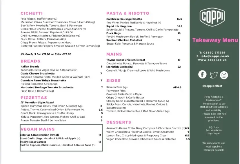 Menu_Coppi Restaurant_City of Belfast_image_4