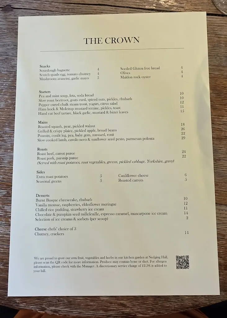 Menu_The Bildeston Crown_Bildeston_image_2