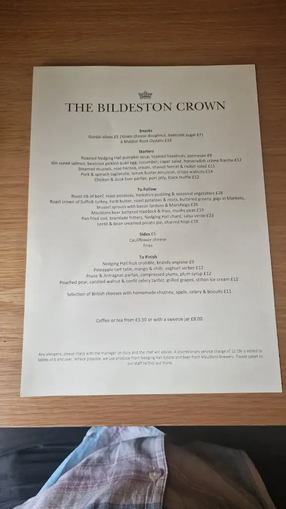 Menu_The Bildeston Crown_Bildeston_image_3