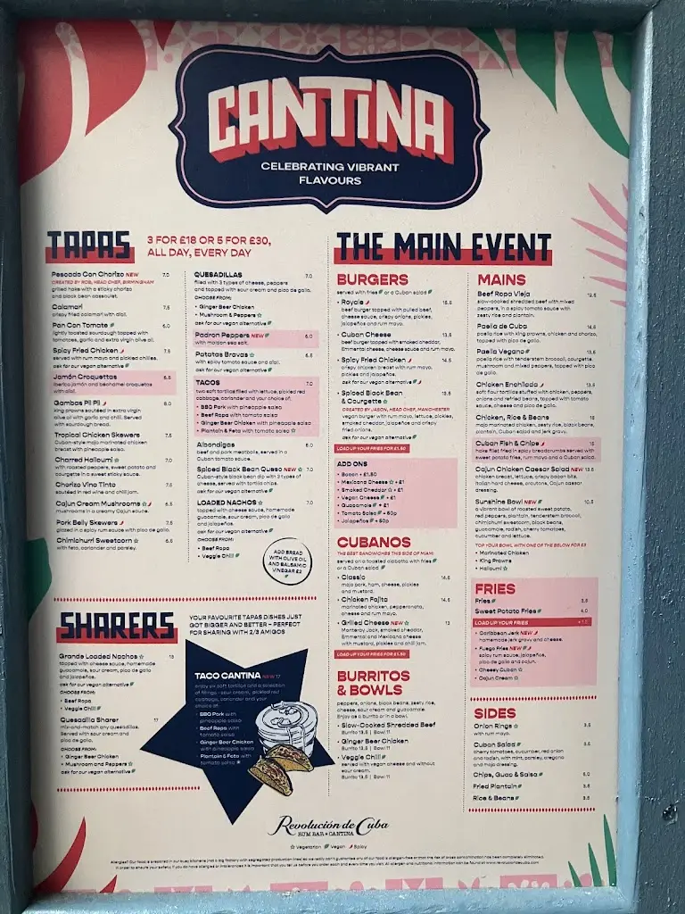 Menu_Revolución de Cuba Belfast_City of Belfast_image_3