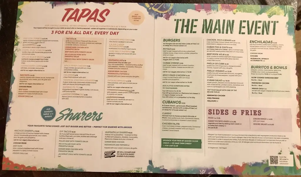 Menu_Revolución de Cuba Belfast_City of Belfast_image_4