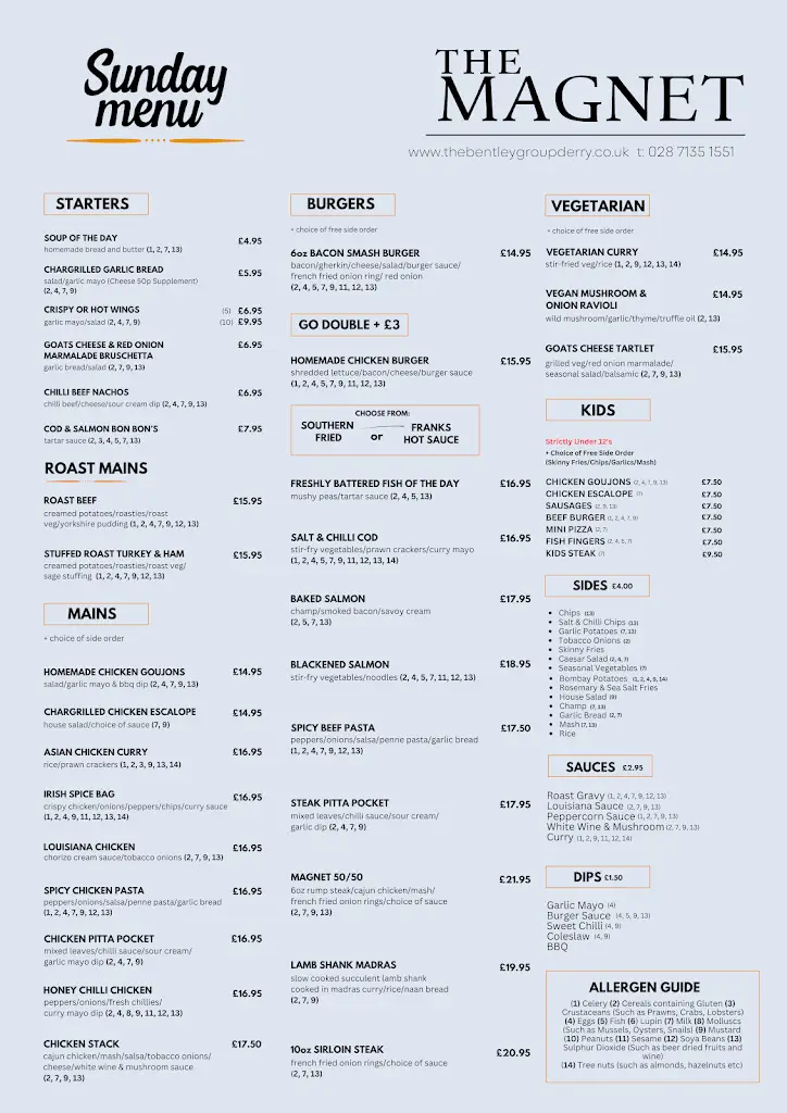 Menu_The Magnet Bar_Culmore_image_3