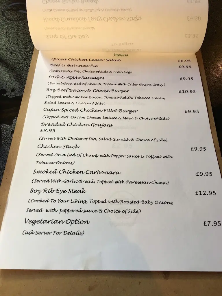 Menu_Mary McBride's Bar_Cushendall_immagine_3