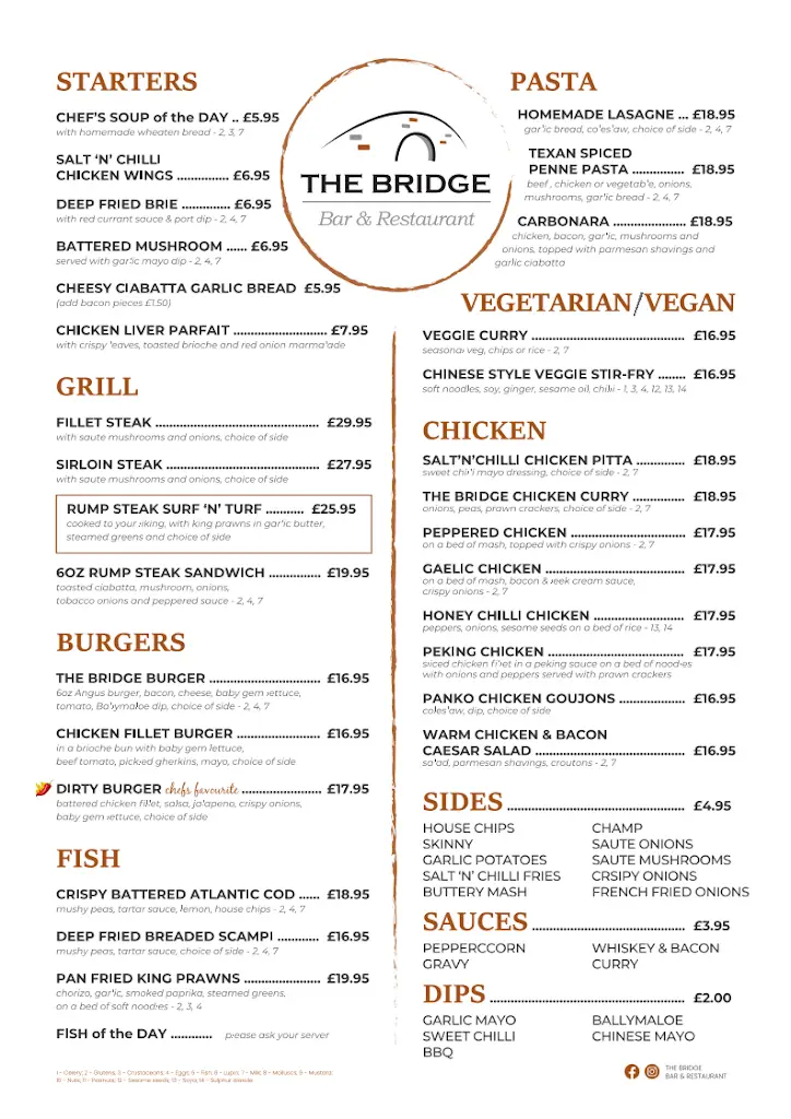 Menu_The Bridge Bar & Restaurant_Dunloy_image_1