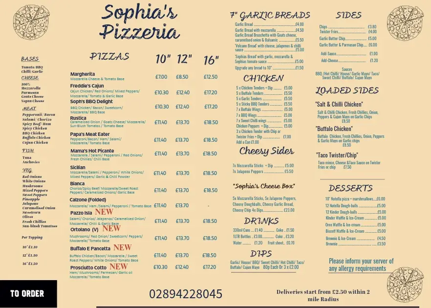 Menu_Sophia's Pizzeria_Crumlin_image_1