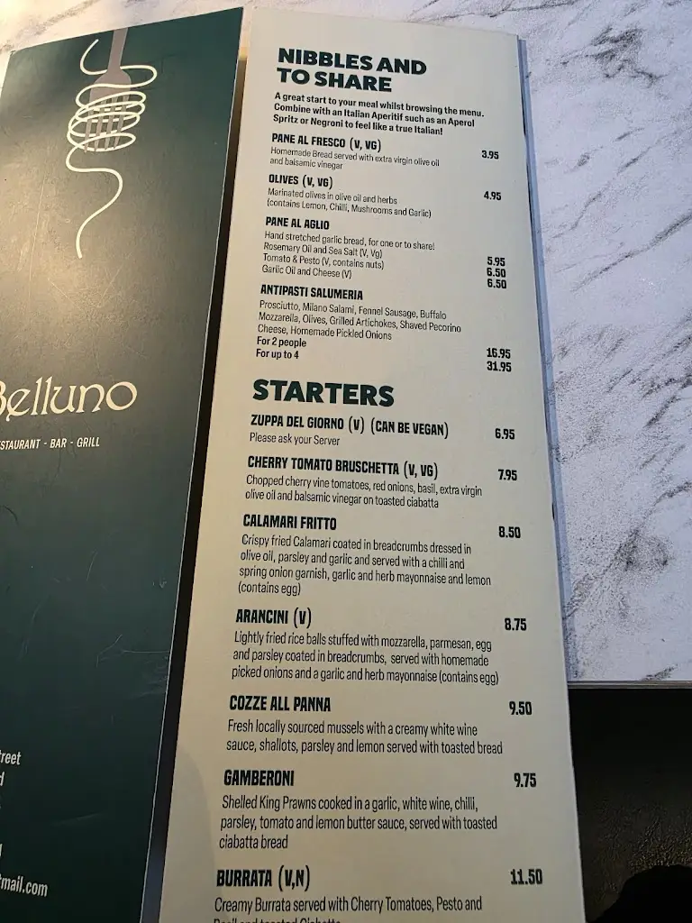 Menu_Belluno Bideford_Bideford_image_2