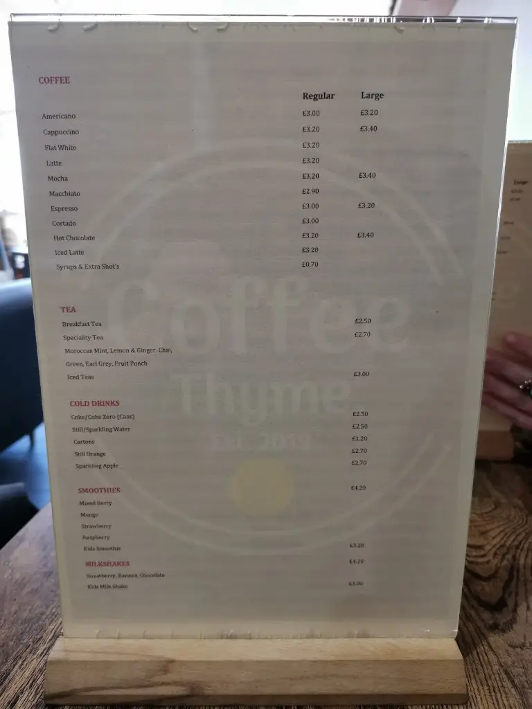 Menu_Coffee thyme_Garvagh_image_1